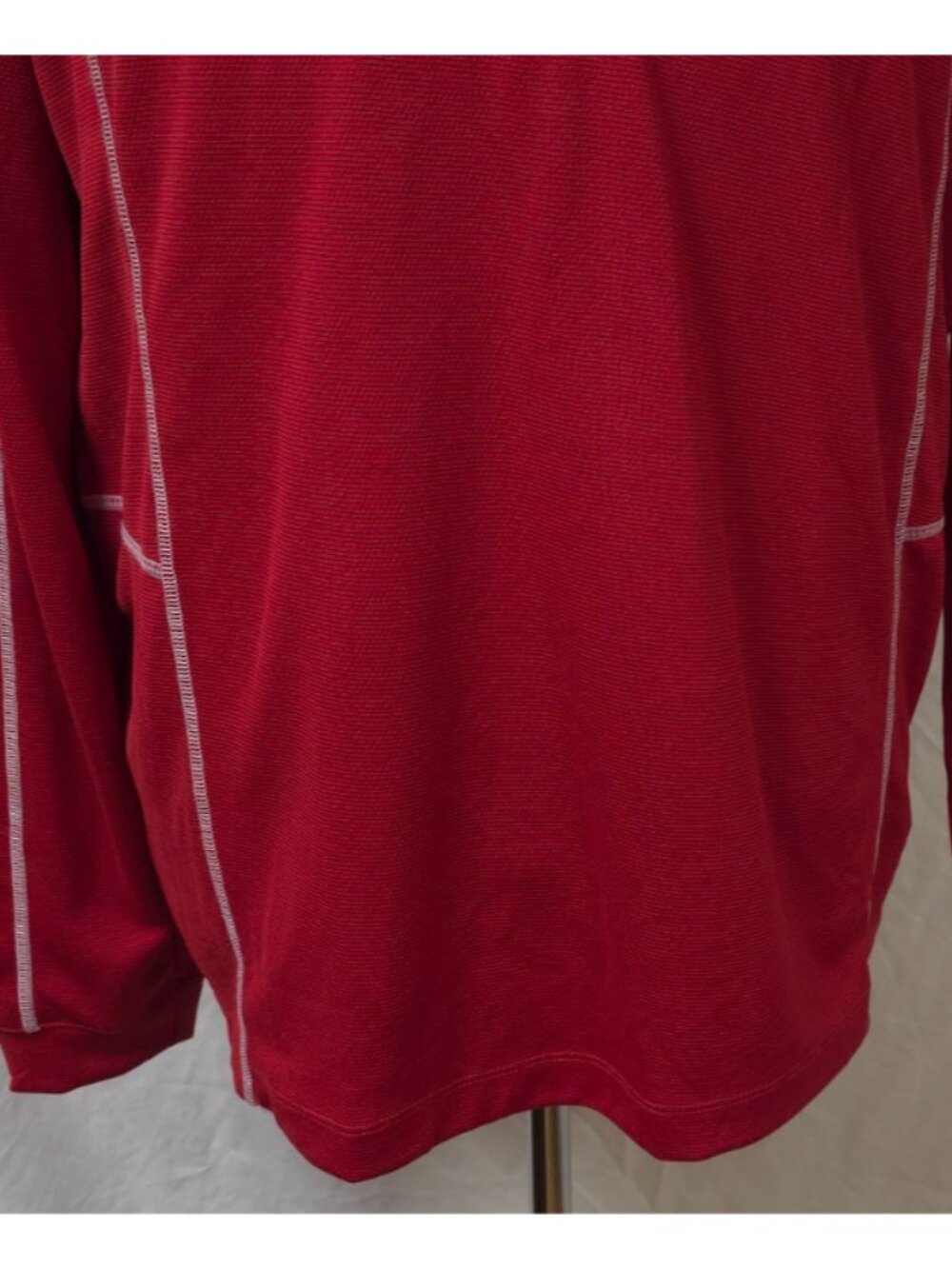 Columbia Golf Shotgun Omni Wick Mens LG Red LS 1/4 Zip Stevens Institute Shirt - Picture 3 of 15